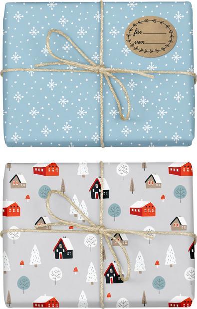 Immagine prodotto Dabelino Set di carta da regalo natalizia: Scandinavo (Carta da regalo, 4 x)