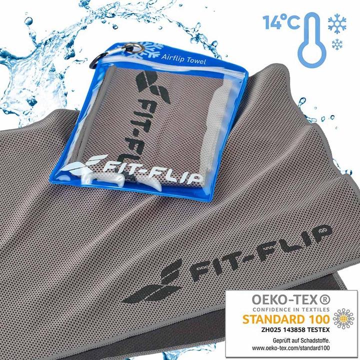 Image du produit Fit-Flip Airflip Towel Kühlhandtuch Mikrofaser mit Tasche 100x30cm (100 x 30 cm)