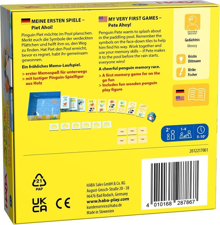 Produktbild Haba Meine ersten Spiele To Go Piet ahoi! (Deutsch, Englisch)