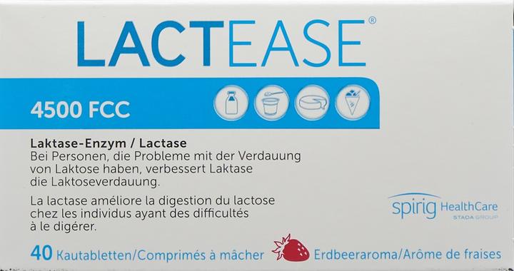Nährwerte und Zutaten Lactease LactoseEnzym 4500 (40 Stück, Tabletten, 40 g)