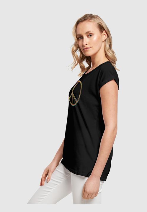 Produktbild Merchcode Peace Multicolor with Ladies Basic T-Shirt - 173337 (M)