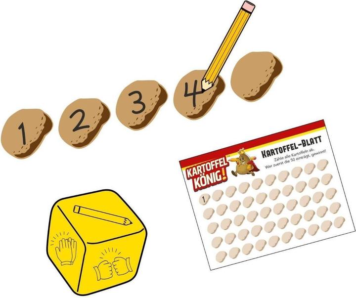 Produktbild Blue Orange Kartoffelkönig!, Würfelspiel, für 3-8 Spieler, ab 8 Jahren (DE-Ausgabe) (Deutsch)