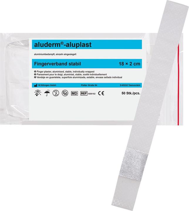 Söhngen aluderm aluplast Fingerpflaster starr / stabil 18x2cm, 50 Stk., einzeln (50 x)