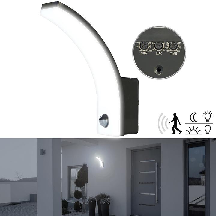 Actual product image Lunartec Set of 2 LED Outdoor Wall Light PIR Sensor (2300 lm, IP65)