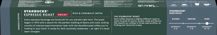 Produktbild Starbucks Decaffeinated Espresso Roast by Nespresso Dark Roast (10 x Port.)