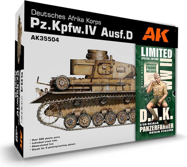 Image du produit AK Interactive AK Models - 1/35 DEUTSCHES AFRIKA KORPS PZ.KPFW.IV AUSF.D D.A.K.