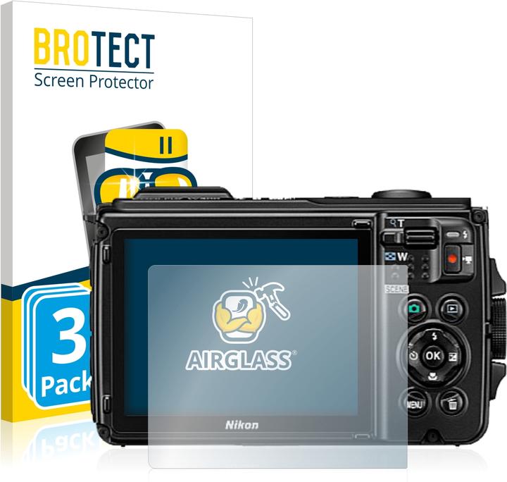 Produktbild BROTECT AirGlass Panzerglasfolie (Displayschutz, Coolpix W300)