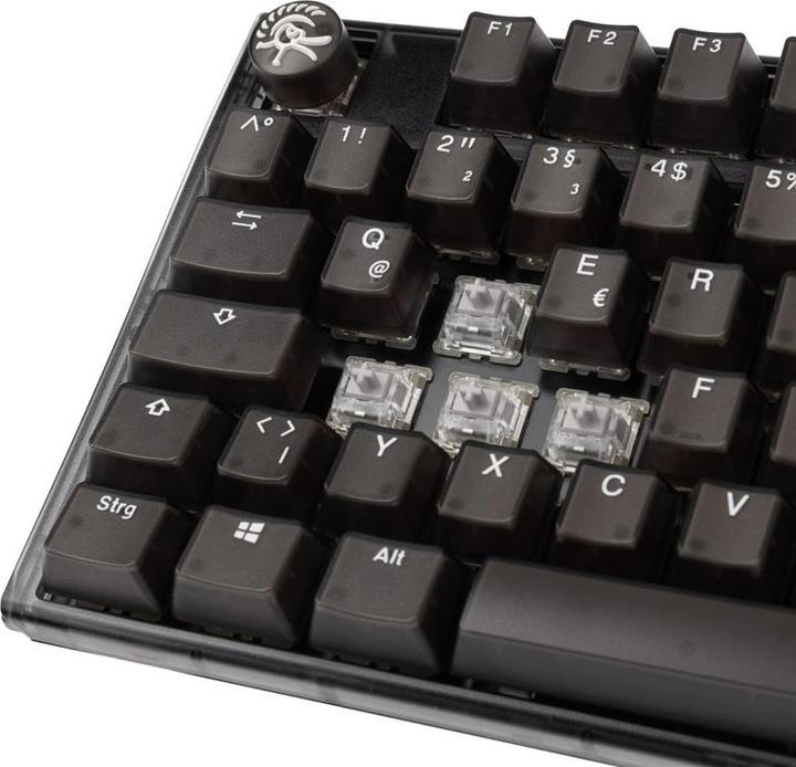 Actual product image Ducky One 3 Aura Black Gaming Keyboard, RGB LED - MX-Speed-Silver (DE, Cable)