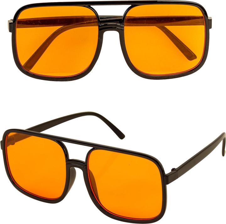 Image du produit Widmann 90er Jahre Hip Hop Brille Mit Orangenen Gläsern