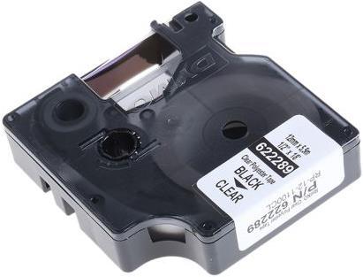 Produktbild Dymo Rhino 12mm schwarz auf Hell Perm Poly (1.20 cm, Transparent)