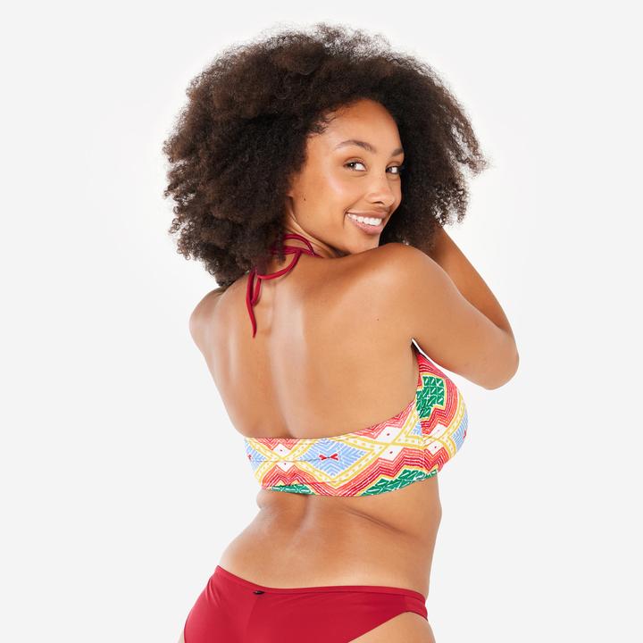 Produktbild Olaian Bikini-Oberteil Damen Bandeau Surfen Lori Sangria rot (75 C)