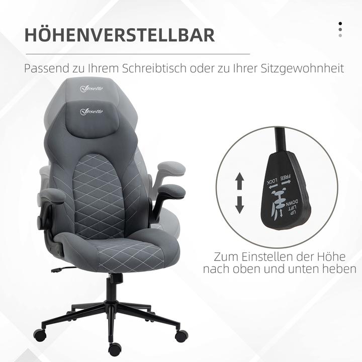 Image du produit Vinsetto Chaise de bureau avec appui-tête et accoudoirs