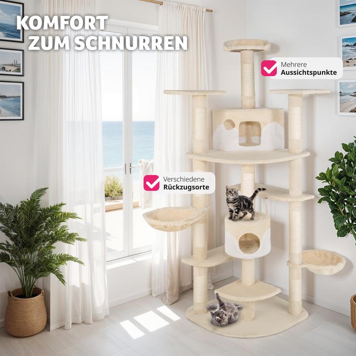 Immagine prodotto tectake Nelly (204 cm, Beige, Bianco)