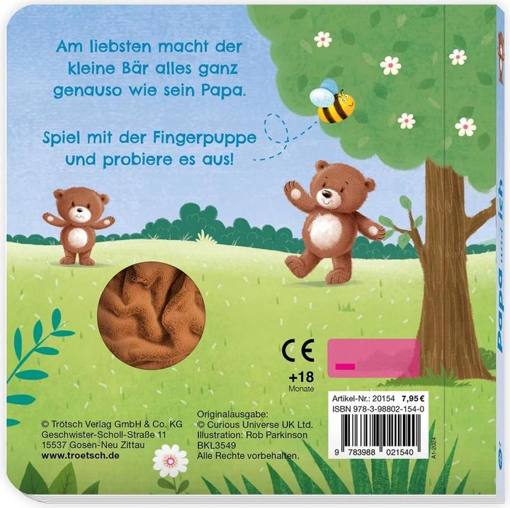 Actual product image Finger puppet book Papa and me