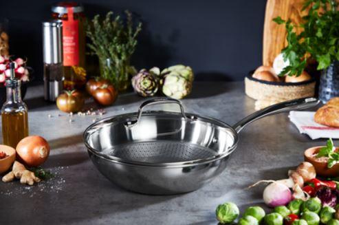 Productafbeelding Tefal Koekenpan Eternal Mesh 24 cm (24 cm, Koekenpan, Roestvrij staal)
