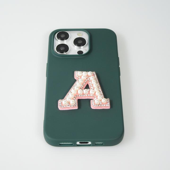Image du produit PhoneLook Autocollant sticker pour téléphone/tablette/ordinateur brodé en 3D pearls rose Lettre Q