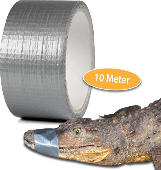 Actual product image Captain Clever Alligator tape 10 m x 50 mm grey fabric tape (50 mm)