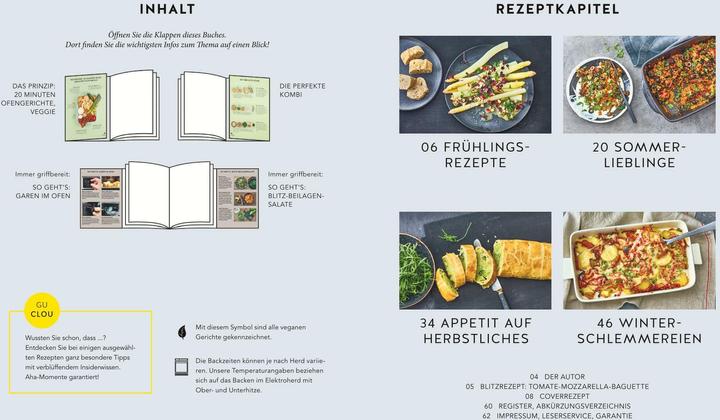 Nährwerte und Zutaten 20 Minuten Ofengerichte vegetarisch (Deutsch, Marco Seifried, 2024)