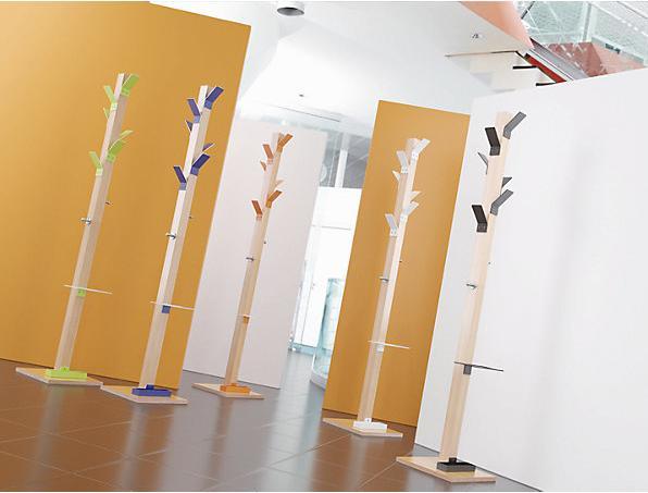 Image du produit Paperflow Portemanteau sur pied, bois massif, avec porte-parapluies et égouttoir, couronne