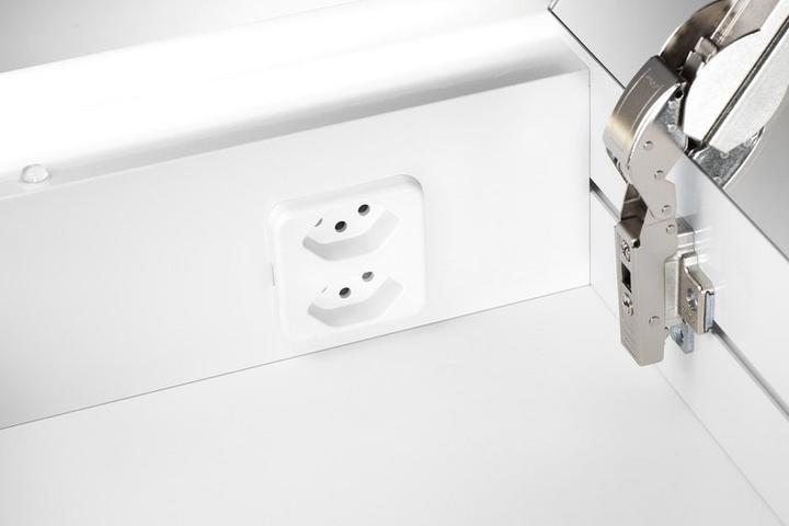 Produktbild Schneider O-LINE Spiegelschrank O12 60/1/LED, Doppelspiegeltüre wechselbar, 4000K, weiss