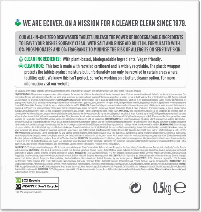 Actual product image Ecover All-in-One (Tabs, 25 Washing cycles)