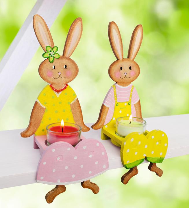 Produktbild VBS Kantenhocker "Häsin Daisy", MDF-Holz,ca.H 21,5 x B 9,5 x T 7,5 cm