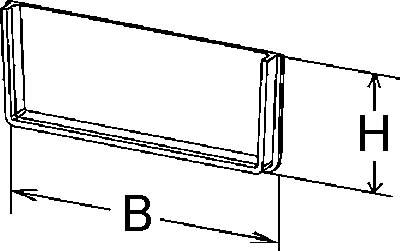 Niedax NIE KKKE80.400 Testata in PRFV 80x400mm poliestere rinforzato con fibra di vetro