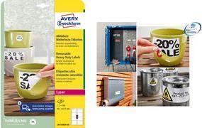 Produktbild Avery Wetterfeste Etiketten, ablösbar