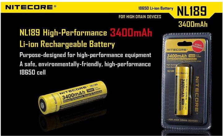 Produktbild Nitecore 18650 Rechargeable Battery
