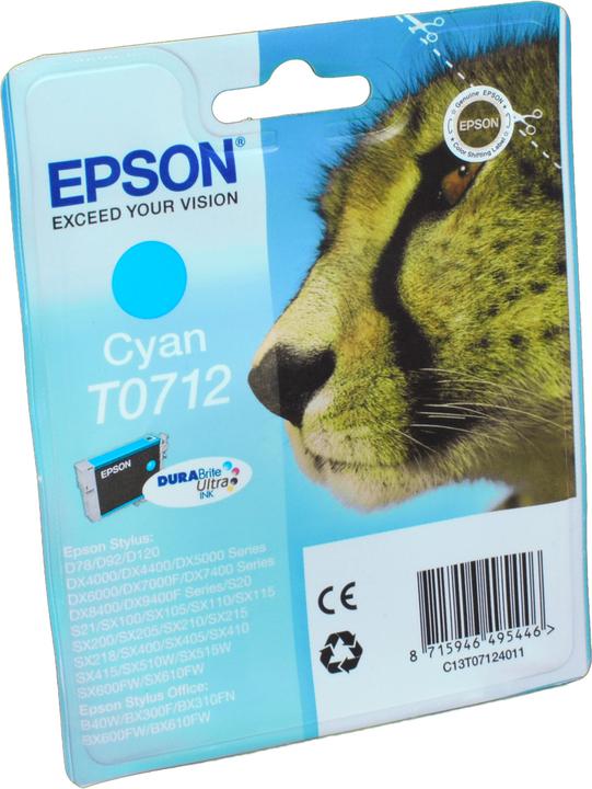 Immagine prodotto Epson T0712 - 5,5 ml - ciano - originale - blister (C)