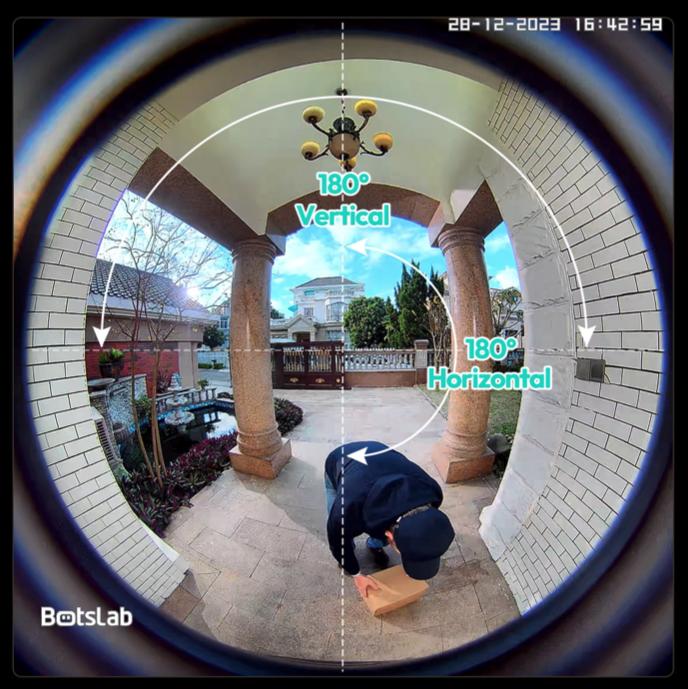 Image du produit Botslab Doorbell vidéo, 6400mAh Capacity, 180° Wide-Angle Vision, 32G Internal Storage, Human Detect (WiFi)