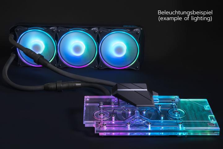 Actual product image Alphacool Icewolf 2 GPU AIO 360mm RTX 3080/3090 ROG Strix with backplate