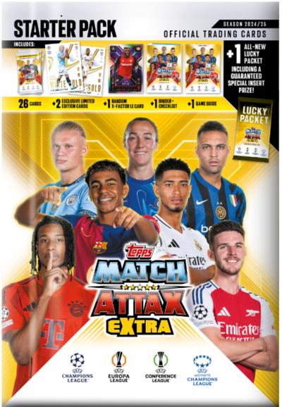 Topps Match Attax Champions League EX 2025 Starter Pack (Englisch, Booster Pack)
