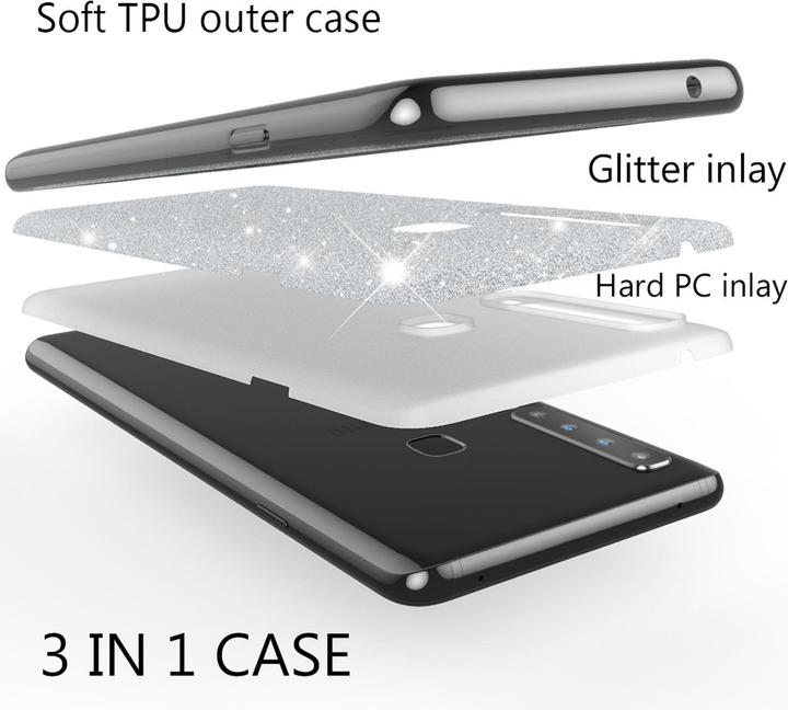 Actual product image Nalia Glitter cover (Samsung Galaxy A9 (2018))