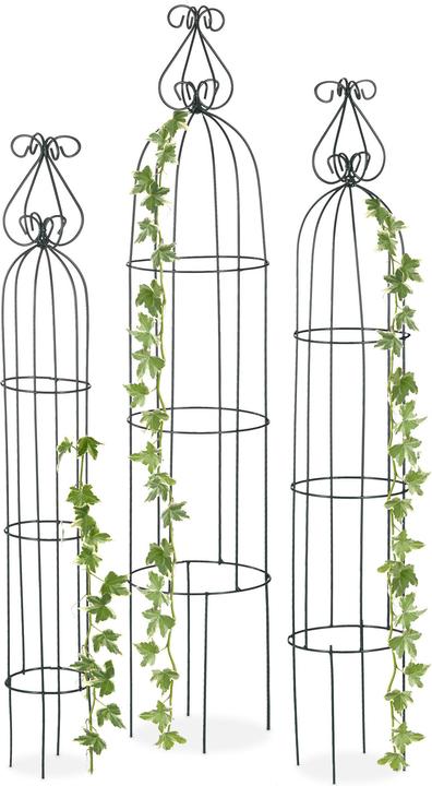 Image du produit Relaxdays Obélisque de jardin set de 3 (23 cm, 23 cm)