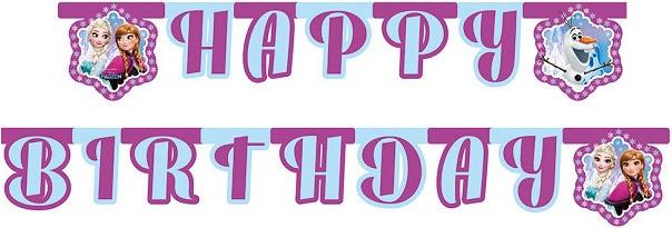 Actual product image Decorata Party Guirlande d'anniversaire Reine des neiges