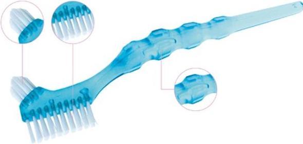 Produktbild Miradent Protho Brush De Luxe Prothesenzahnbü blau (Mittel, 1 x)