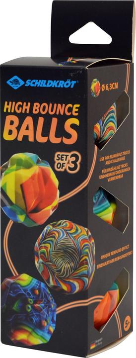 Actual product image Schildkröt High Bounce Balls, set of 3, diameter: 63 mm, made of high density foam, various colours