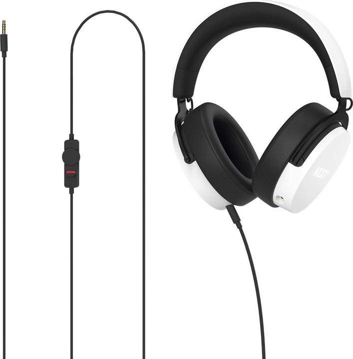 Actual product image MSI NZXT Wired Closed Back Headset 40mm White V2 AP-WCB40-W2 (Cable)