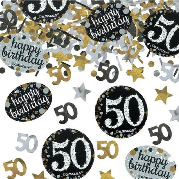 Produktbild Amscan Konfetti 50 Jahre "Fröhlicher Geburtstag"