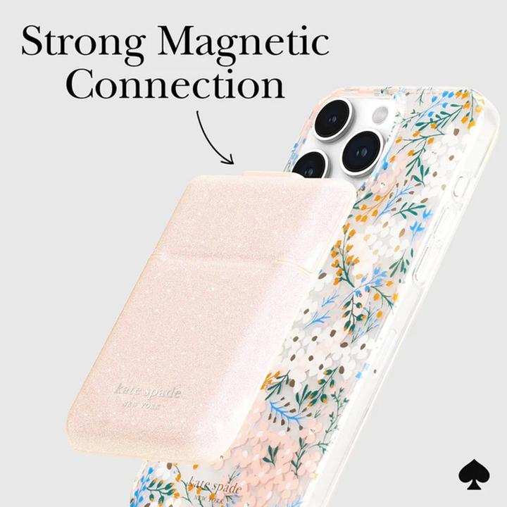 Produktbild Kate Spade MagSafe Flip Wallet – Magnetische Geldbörse (That Sparkle Pink)