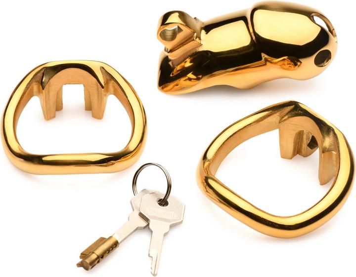 Image du produit Master Series Midas Locking Chastity Cage - 18K Gold-Plated