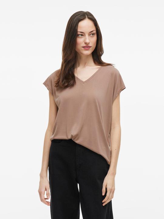 Actual product image Vila V-neck top with short sleeves (S)