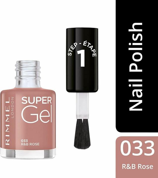 Produktbild Rimmel London RIMMEL Super Gel Nagellack Nr. 033 R&B Rose 12ml (B rose, R&amp, Gel-Effekt Nagellack)