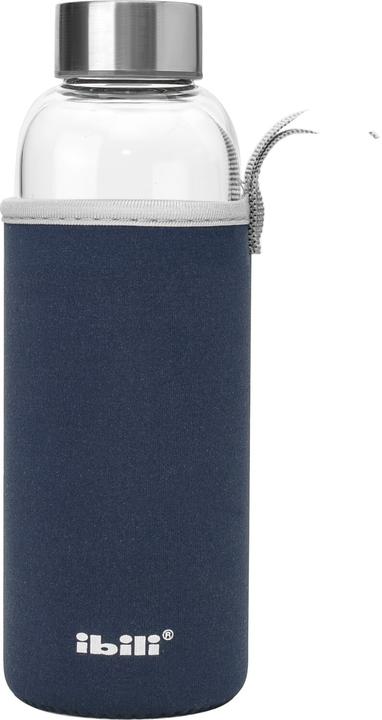 Ibili Trinkflasche mit dunkelblauen Hülle 420 ml Isoliert, hält Getränke heiss oder kalt (0.42 l)