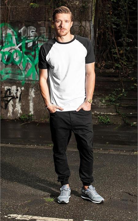 Immagine prodotto Build Your Brand Maglietta raglan a contrasto a maniche corte (XL)