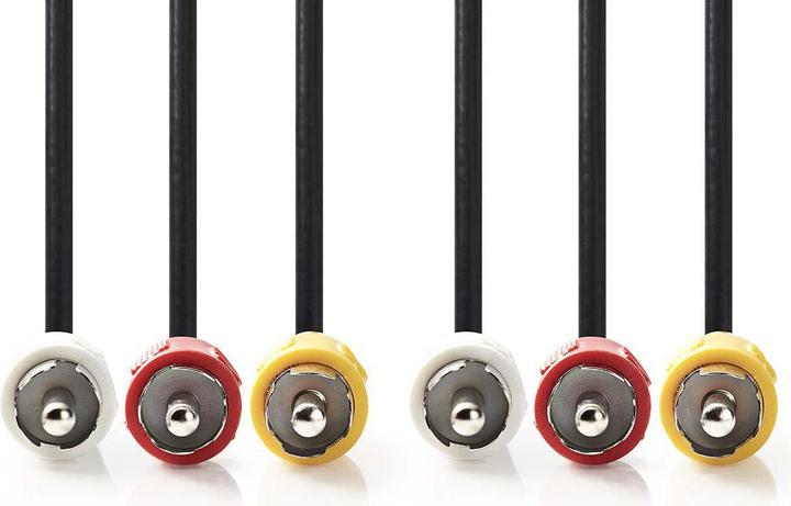 Actual product image Nedis Composite video cable, 3x cinch plug (5 m, Cinch)