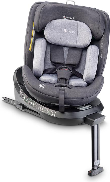 Actual product image BabyGo Move 360 Grey child seat (Reboarder, ECE R129/i-Size Standard)