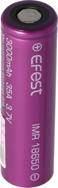 Produktbild Efest Akku Purple IMR 18650 / 35A Stromabgabe (Flat Top) (1 Stk., 18650, 3000 mAh)