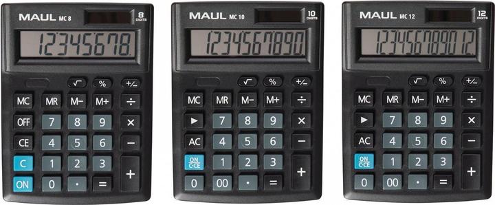 Produktbild Maul Taschenrechner MC8 Schwarz (Solarzellen)